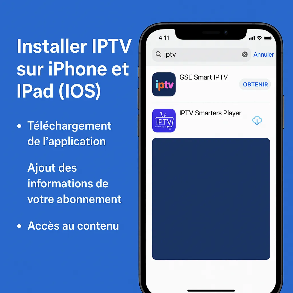 installer IPTV sur iPhone et iPad tutoriel iOS